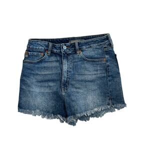 Just USA Denim‎ Shorts High Rise Women’s Cutoffs Frayed Hems Stretch Size Large